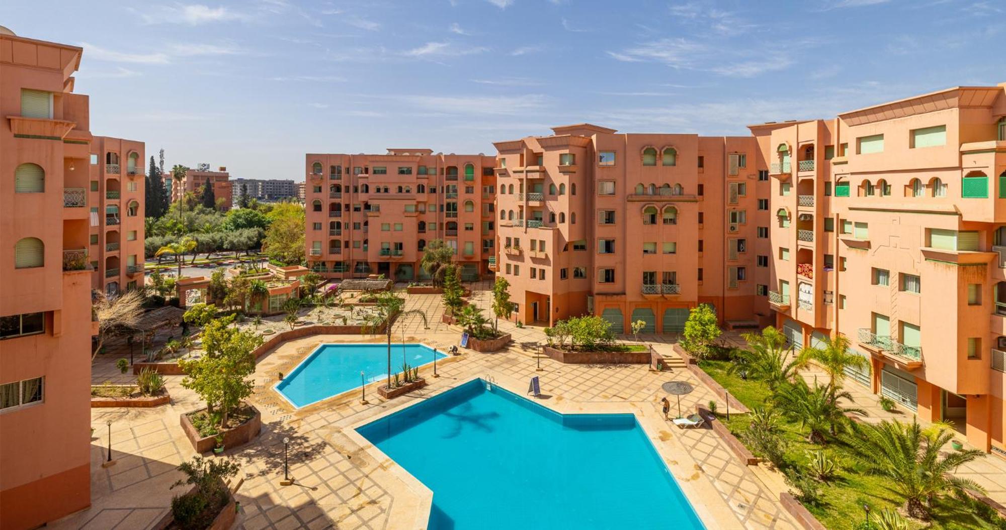 마라케시 Charming 2-Bed Oasis Pool View 아파트 외부 사진