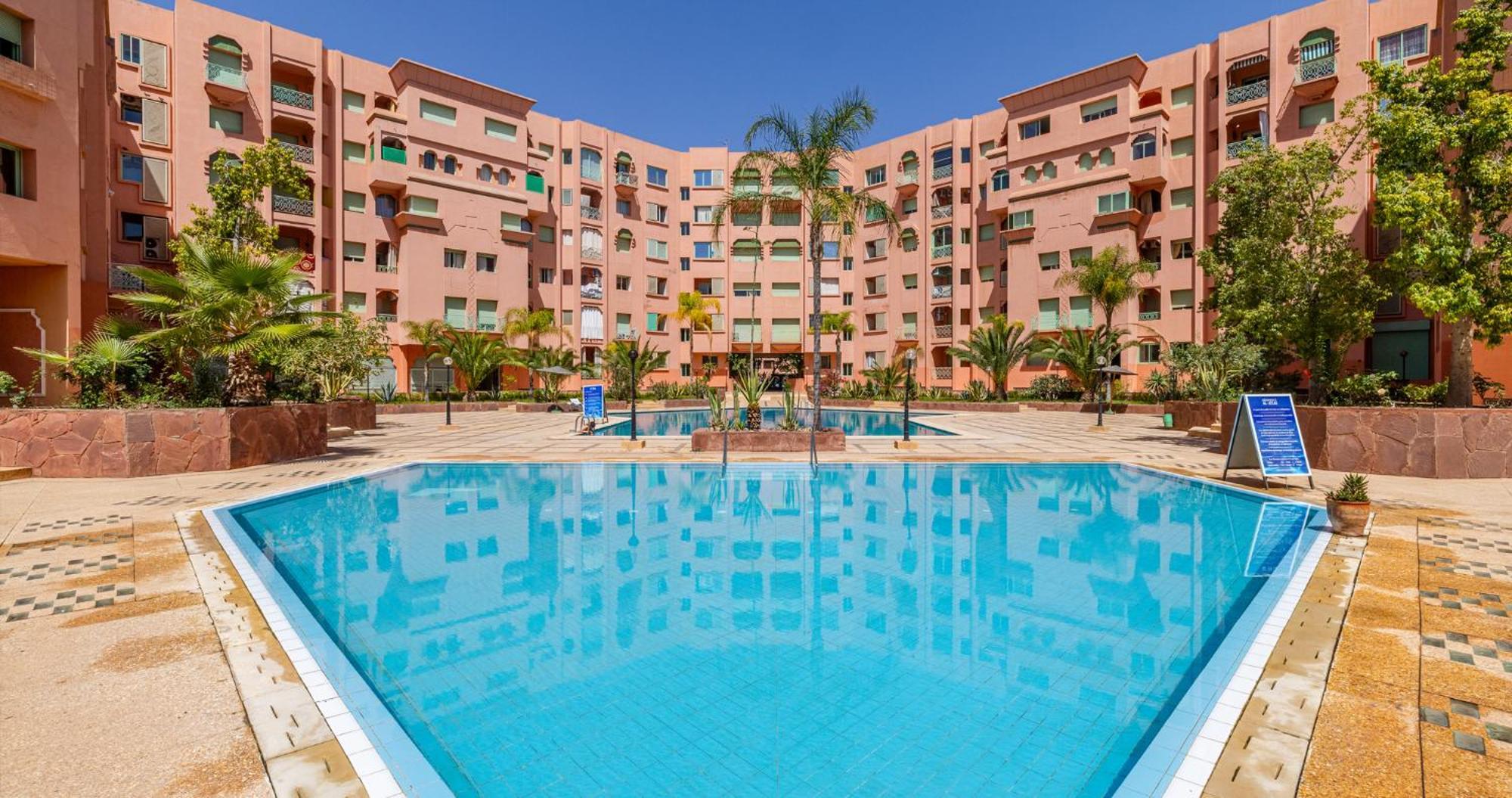 마라케시 Charming 2-Bed Oasis Pool View 아파트 외부 사진